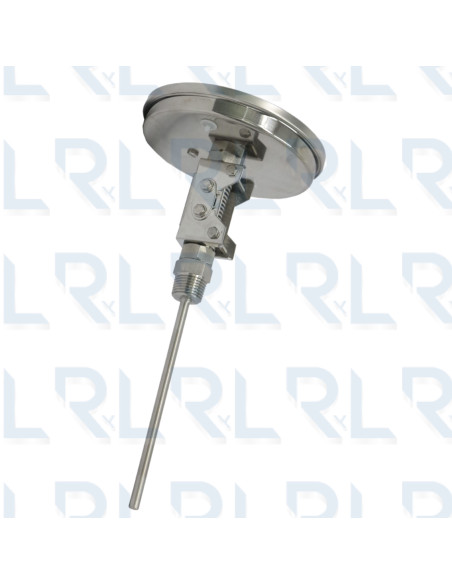 Termómetro Escualizable 5" Acero Inoxidable Conexión Trasera 1/2" NPT