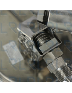 Termómetro Escualizable 5" Acero Inoxidable Conexión Trasera 1/2" NPT 2
