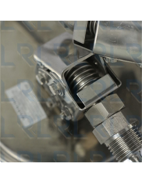 Termómetro Escualizable 5" Acero Inoxidable Conexión Trasera 1/2" NPT