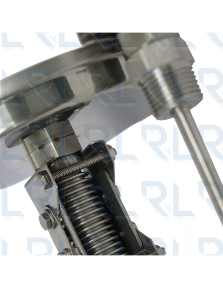 Termómetro Escualizable 5" Acero Inoxidable Conexión Trasera 1/2" NPT