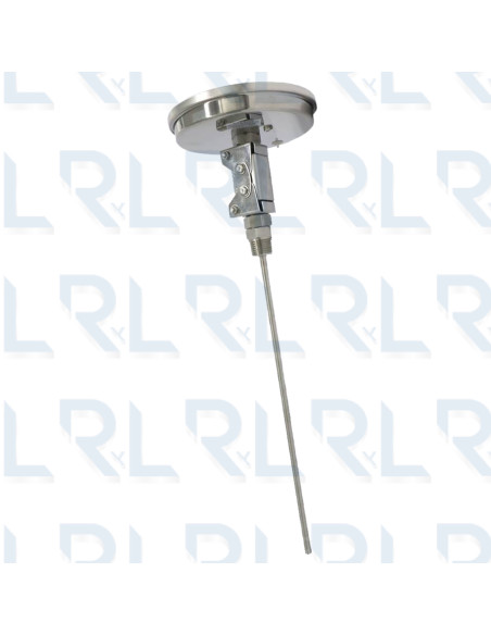 Termómetro Escualizable 5" Acero Inoxidable Conexión Trasera 1/2" NPT