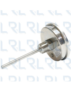 Termómetro Fijo 5" Acero Inoxidable Conexión Trasera 1/2" NPT 2