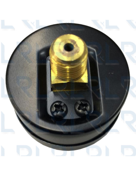 Vacuómetro Caja Negra 2", Conexión Trasera 1/4" NPT en Bronce