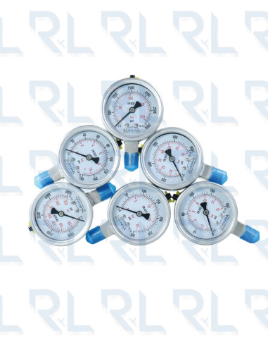 Manómetro Total Acero Inoxidable 2.5" Conexión...