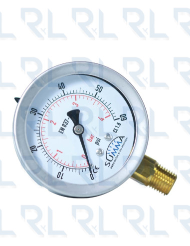 Manómetro Caja Acero Inoxidable 2.5", Conexión...