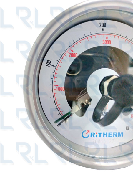 Manómetro Contactos Eléctricos Total Acero Inoxidable 4", Conexión Trasera 1/2" NPT