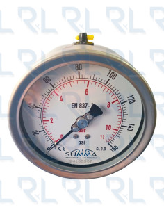 Manómetros SUMMA Carátula 4" CT 1/2"Npt