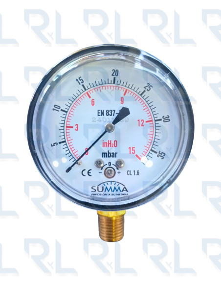 Manómetros SUMMA Carátula 2.1/2" CV 1/4"Npt