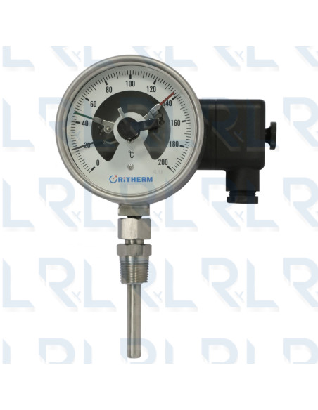 Termómetro Contactos Eléctricos Total Acero Inoxidable Termómetro Contactos Eléctricos Total Acero Inoxidable