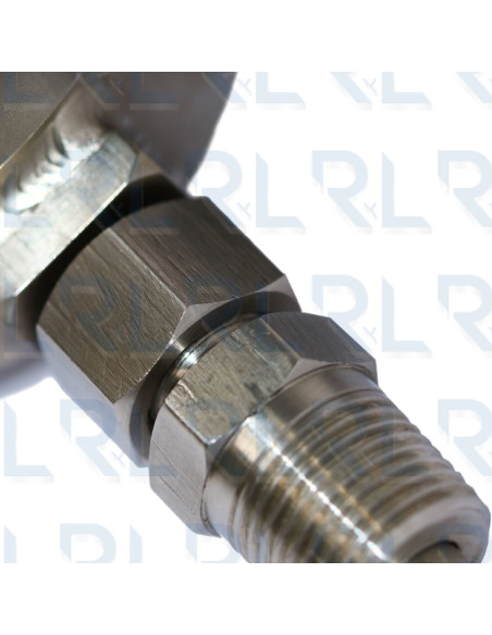 Termómetro Contactos Eléctricos Total Acero Inoxidable, Caratula 4" x Bulbo 4", Conexión Vertical 1/2" NPT