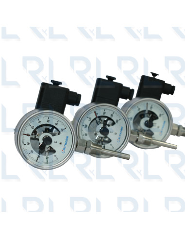 Termómetro Contactos Eléctricos Total Acero...