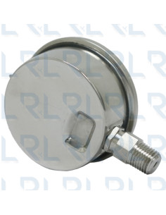 Manovacuómetro Total Acero Inoxidable 2.5" Conexión Vertical 1/4" NPT Grafado 2