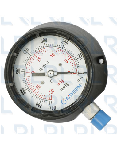 Vacuómetro Caja Fenólica 4.5", Conexión...