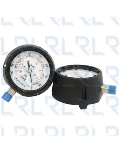 Vacuómetro Caja Fenólica 4.5", Conexión...