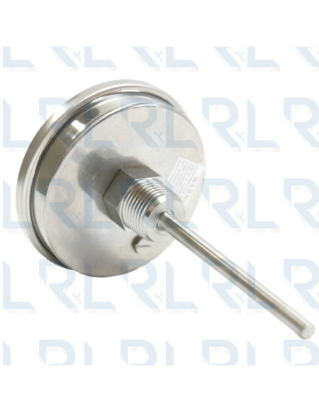 Termómetro Fijo 3" Acero Inoxidable Conexión Trasera 1/2" NPT