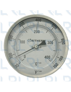 Termómetro Escualizable 3" Acero Inoxidable Conexión Trasera 1/2" NPT