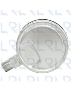 Manómetro Total Acero Inoxidable 4" Conexión Vertical 1/2" NPT Calibrable 2