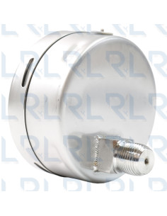 Manómetro Total Acero Inoxidable 4" Conexión Trasera 1/2" NPT Calibrable 2