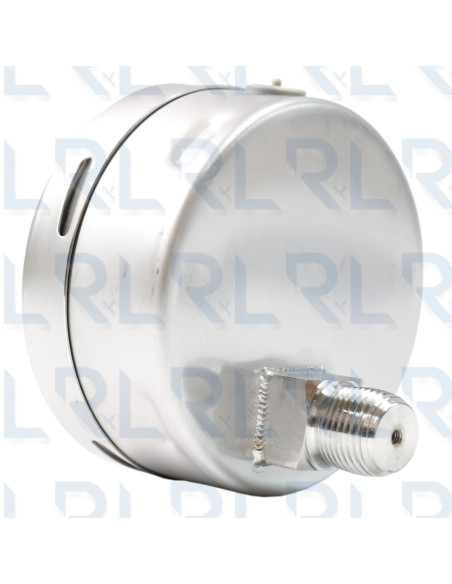 Manómetro Total Acero Inoxidable 4" Conexión Trasera 1/2" NPT Calibrable