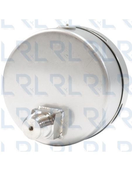 Manómetro Total Acero Inoxidable 4" Conexión Trasera 1/2" NPT Calibrable