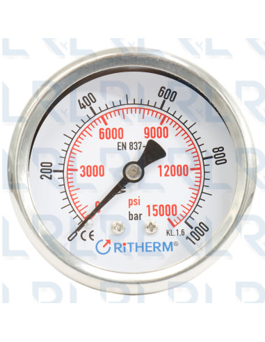 Manómetro Total Acero Inoxidable 2.5" Conexión...