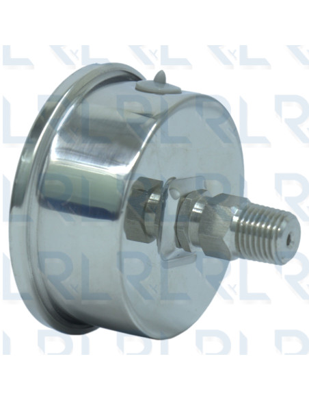 Manómetro Total Acero Inoxidable 2.5" Conexión Trasera 1/4" NPT Grafado