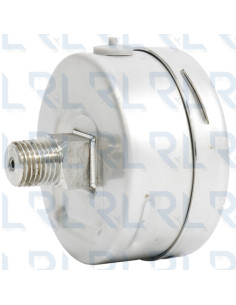 Manómetro Total Acero Inoxidable 2.5" Conexión Trasera 1/4" NPT Calibrable 2