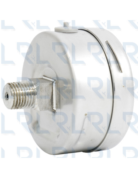 Manómetro Total Acero Inoxidable 2.5" Conexión Trasera 1/4" NPT Calibrable
