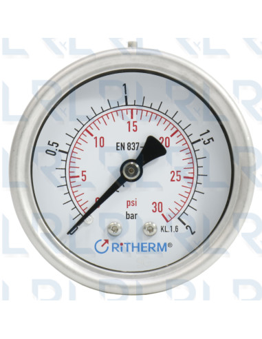 Manómetro Total Acero Inoxidable 2.5" Conexión...