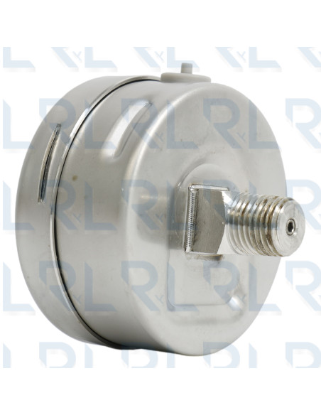 Manómetro Total Acero Inoxidable 2.5" Conexión Trasera 1/4" NPT Calibrable