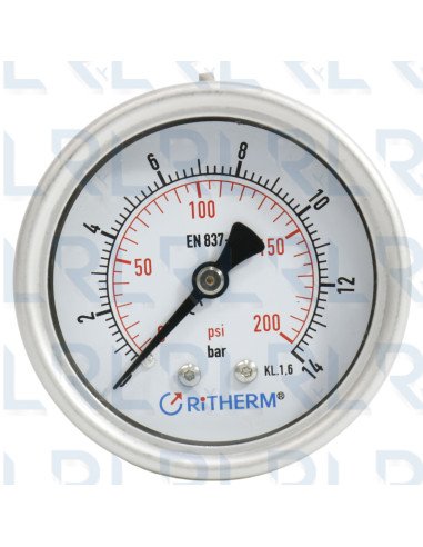 Manómetro Total Acero Inoxidable 2.5" Conexión...