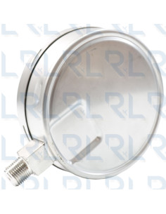 Manómetro Total Acero Inoxidable 6" Conexión Vertical 1/2" NPT Calibrable 2