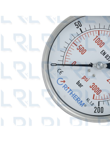 Manómetro Total Acero Inoxidable 6" Conexión...