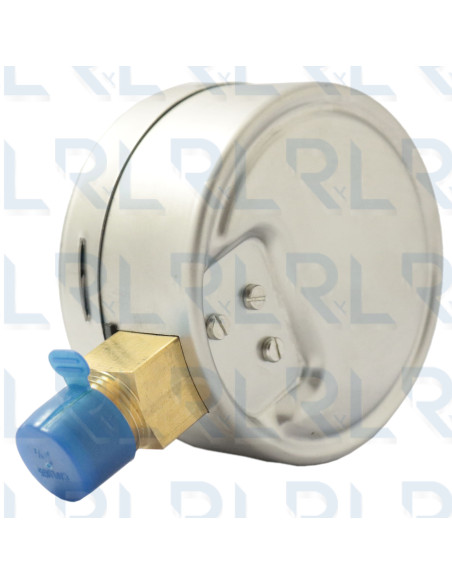 Manómetro Caja Acero Inoxidable 4", Conexión Vertical 1/2" NPT en Bronce (Pulgadas de Agua)