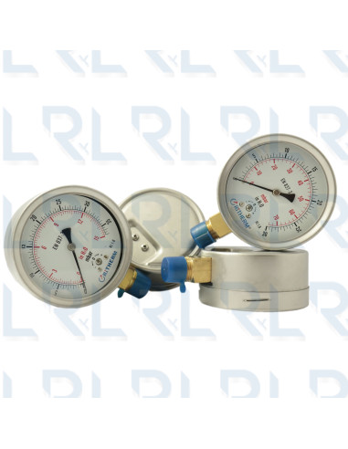 Manómetro Caja Acero Inoxidable 4", Conexión...