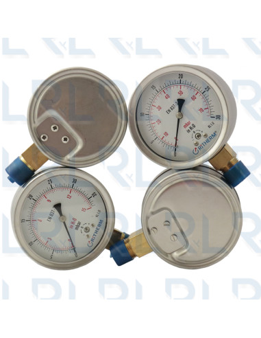 Manómetro Caja Acero Inoxidable 4", Conexión...