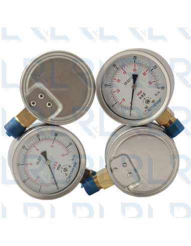 Manómetro Caja Acero Inoxidable 4", Conexión...