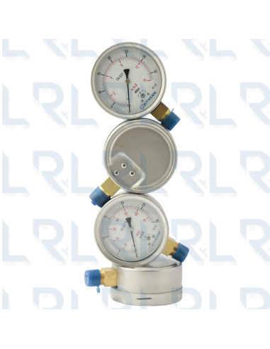 Manómetro Caja Acero Inoxidable 4", Conexión...