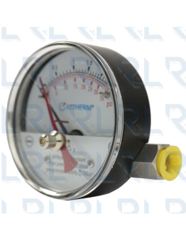 Manómetro Diferencial Caja Aluminio Negro 3",...