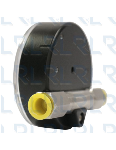 Manómetro Diferencial Caja Aluminio Negro 3", Conexiones Laterales 1/4" NPT en Acero Inoxidable