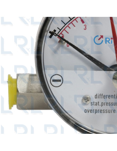 Manómetro Diferencial Caja Aluminio Negro 3",...