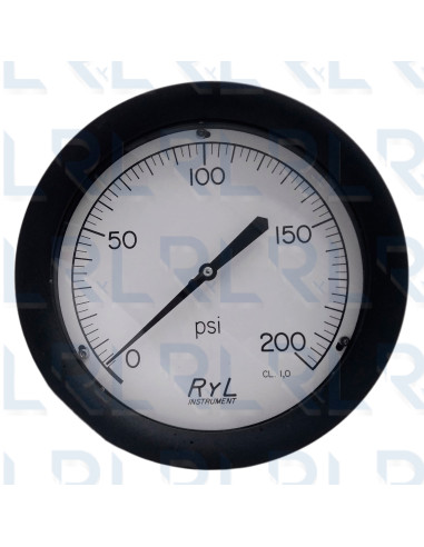 Manómetro con caja de aluminio de 10” y...