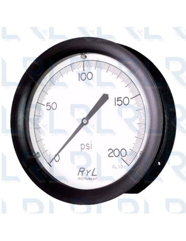 Manómetro con caja de aluminio de 10” y...