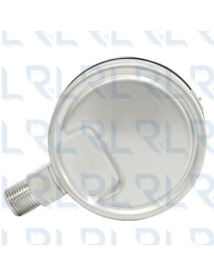 Manovacuómetro Total Acero Inoxidable 4" Conexión Vertical 1/2" NPT Calibrable 2