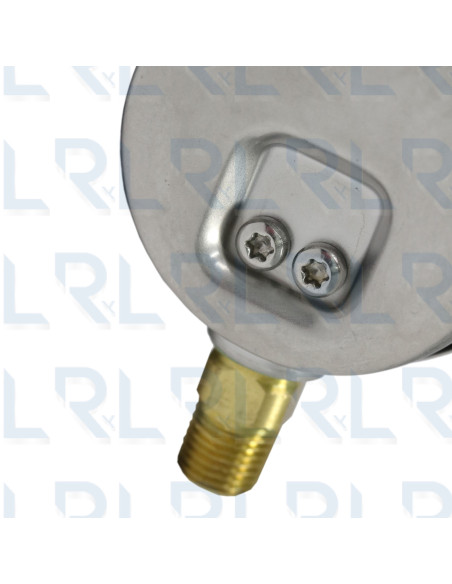 Vacuómetro Caja Acero Inoxidable 2.5", Conexión Vertical 1/4" NPT en Bronce