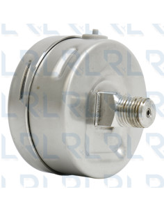 Vacuómetro Total Acero Inoxidable 2.5" Conexión Trasera 1/4" NPT Calibrable 2