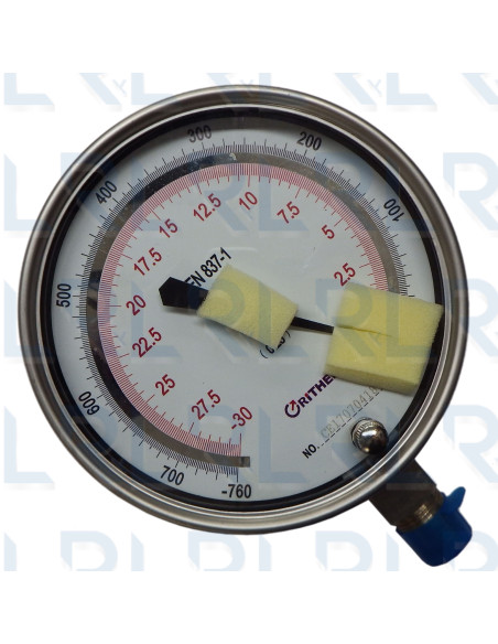 Vacuómetro Patrón Total Acero Inoxidable 6" Vacuómetro Patrón Total Acero Inoxidable 6"