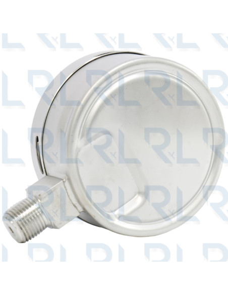 Manovacuómetro Total Acero Inoxidable 2.5" Conexión Vertical 1/4" NPT Calibrable