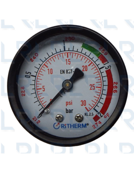 Manómetro Marmita Caja Negra 2"