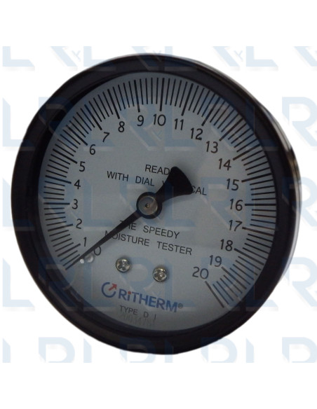 Manómetro Humedómetro Caja Negra 2.5”, Conexión Trasera 1/4" NPT en Bronce